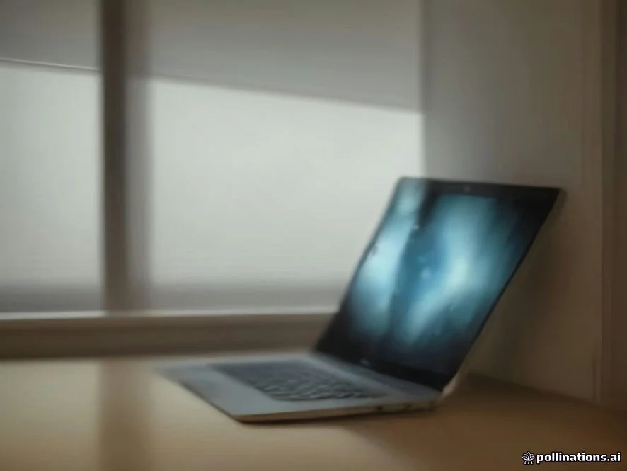 A focused mid-career professional working on a laptop at a contemporary quiet Japanese office space, with subtle soft de