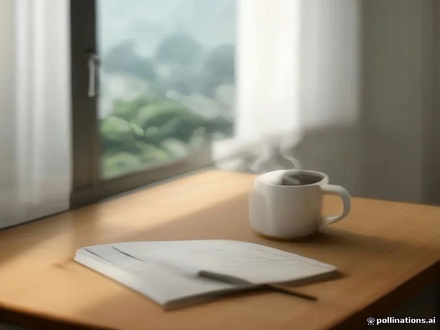 A , modern calendar and notebook on a wooden desk alongside a smartphone and coffee cup, warm natural morning window li