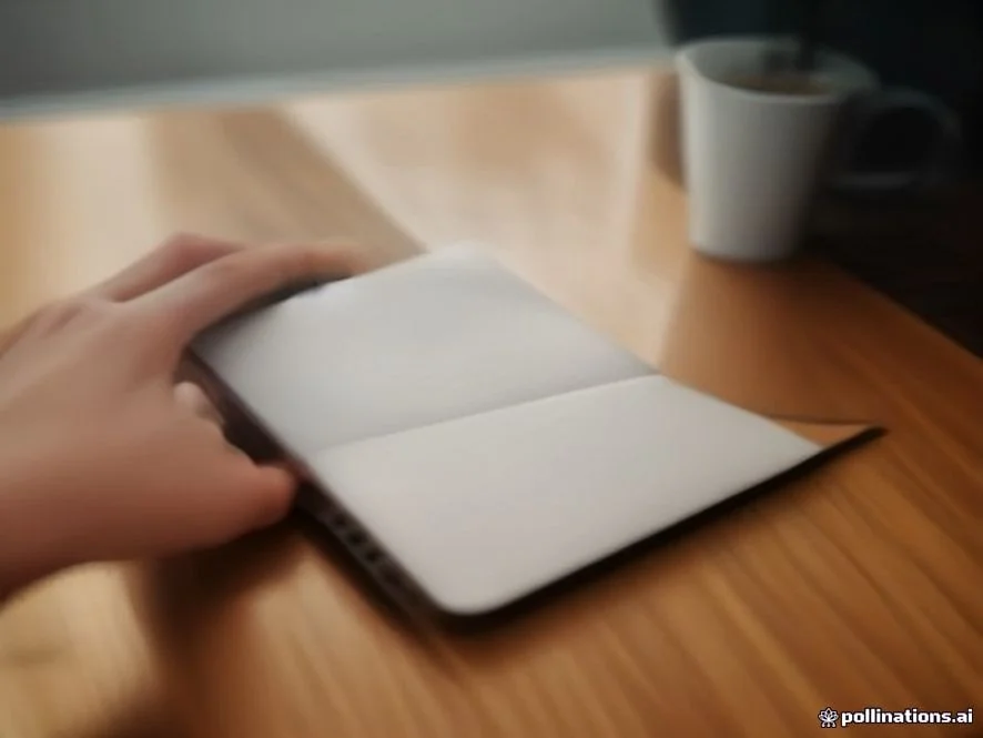 A highly descriptive, image of close-up hands typing smoothly on a modern laptop computer on a clean wooden desk, with